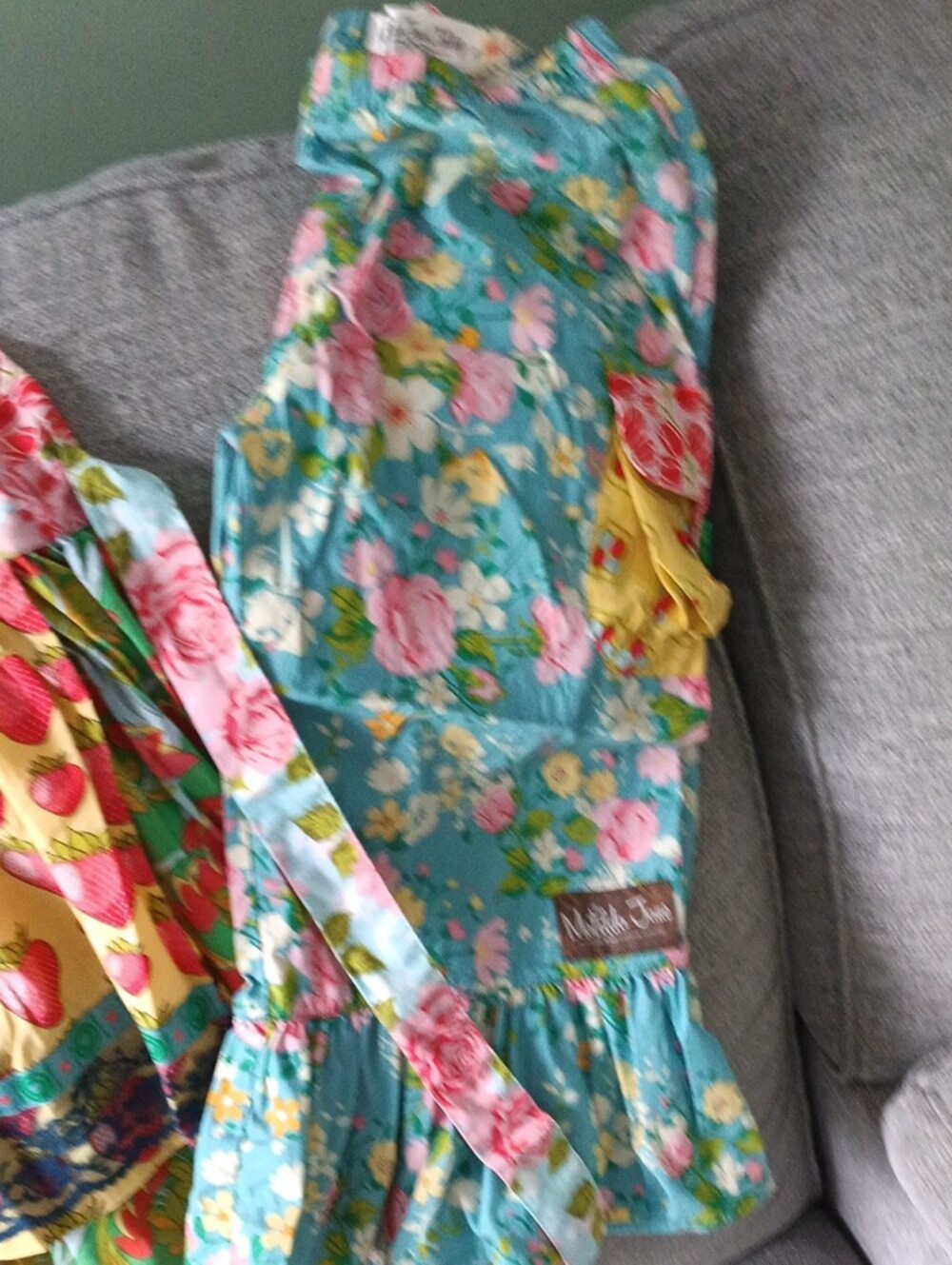 Matilda Jane Yellow Strawberry Tiered Sleeveless Top with Coordinating Pants - Picture 11 of 15